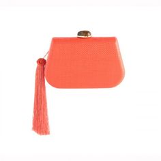 Coral Aria Minaudiere Clutch Bag Glamorous Look, Coral Color, Gold Hardware, Evening Bags, Clutch Bag, Gifts For Women, Coin Purse, Coral, Wallet