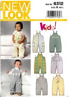 the new look pattern for babies'pants and overalls