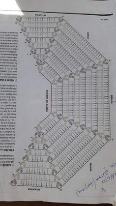 a paper with a map on it that shows the location of several buildings