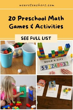 the 20 preschool math games and activities to play with