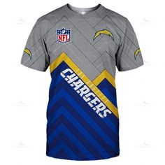 Los Angeles Chargers T-Shirt Short Sleeve Custom Gift S. One piece of clothing that every age and gender needs is a shirt. Shirts come in a wide variety of styles, including T-shirts, dress shirts, and button-downs. They are made of many different materials, such as cotton, silk, and polyester. Shirts are the pinnacle of comfort and adaptability because of their front openings, collar, sleeves, and upper body covering. With so many possibilities for color, pattern, and design, they let people to express themselves freely and make the transition from casual to formal wear easier. A well-chosen shirt is the foundation of any ensemble, regardless of whether you're going for a more polished, formal look or a more relaxed, traditional vibe. It makes showcasing your sense of fashion and personal Cheap Gift, Nfl T Shirts, Nfl Logo, Staple Wardrobe Pieces, Los Angeles Chargers, Team T Shirts, Cheap Gifts, Baltimore Ravens, Minnesota Vikings