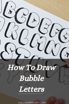 how to draw bubble letters with calligraphy