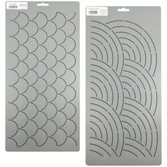 two pieces of crafting paper with wavy lines on them