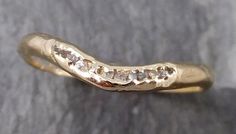 CUSTOM Raw Rough Uncut Diamond Contour Curved Wedding Band 14k Gold Wedding Ring c0835 - Gemstone ring by Angeline 14k Gold Wedding Ring, Gold Diamond Wedding Band, Kind Person, Curved Wedding Band, Uncut Diamond, Gold Wedding Rings, Old Jewelry, Put A Ring On It, Minerals And Gemstones