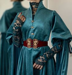 Casual Celestial Outfits, Wizard Dress Robes, Fantasy Inspired Outfits, Circassian Dress, Royal Clothes, Yennefer Of Vengerberg