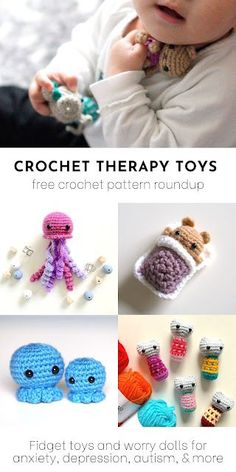 there are crocheted toys for babies to play with