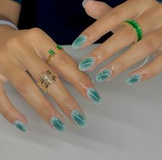 Airbrush Nail Designs, Aesthetic Nail Design, Aura Nail Designs, Europe Nails, Aura Nail, Airbrush Nail, New Nail Trends, Aesthetic Nail, Aura Nails