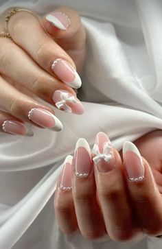 Fake Nails Designs, Bridal Nail Art, Classy Nail Designs, Cute Simple Nails, Girly Acrylic Nails, Really Cute Nails, Bride Nails, Birthday Nails, Bridal Nails