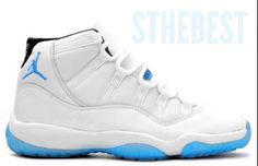 White and blue breds Jordan 11 Columbia, Jordan 11 Legend Blue, Original Air Jordans, Jordan 11s, Jordans For Sale