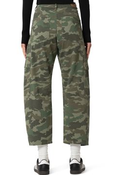 Break out these stretch-cotton twill cargo pants for off-duty days with utilitarian elements like side pockets and a camo pattern. 27" inseam; 17" leg opening; 11 1/2" front rise; 16" back rise Zip fly with hook-and-bar closure Front patch pockets; cargo flap-patch pockets 98% cotton, 2% elastane Machine wash, dry flat Made in Turkey Red Cargo Pants, Green Cargo Pants, Camo Pants, Break Out, Cargo Pant, Cargo Pants Women, Ankle Pants, Off Duty, Stretch Cotton