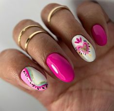 Colourful Nail Art, Accent Nail Designs, Evil Eye Nails, August Nails, Hippie Nails, Fabulous Nails, Unique Nails, Accent Nails, Chic Nails