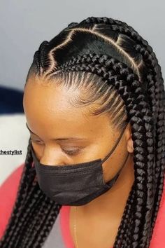 Normal Cornrows, Cornrows Ponytail, Big Box Braids, Big Box Braids Hairstyles, Goddess Braids Hairstyles, Braided Cornrow Hairstyles