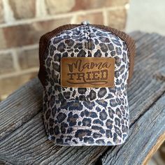 HAT INFORMATION: real leather patch 60% cotton 40% polyester one size fits most distressed to give worn look Womens Western Hats, Diy Laser Engraver, Mama Tried, Leather Engraved, Custom Patch, Laser Engraved Leather, Hand Sewn Leather, Hat Patch, Leather Engraving