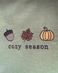 Cute fall embroidered sweatshirt!  Sweatshirt can be tan or green!  Perfect for the fall season!!  Unisex sizing. True to size. Fall Sweatshirt With Embroidered Graphics, Casual Fall Sweater With Custom Embroidery, Embroidered Green Sweatshirt For Fall, Fall Green Tops With Embroidered Graphics, Green Tops With Embroidered Graphics For Fall, Green Embroidered Tops For Fall, Green Sweatshirt For Fall, Green Fall Sweatshirt, Simple Crewneck