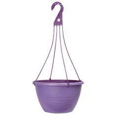 a purple hanging planter with an umbrella shaped like a giraffe on it