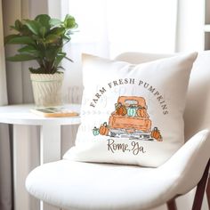 Farm Fresh Pumpkins Custom Town Square Pillow - Pillow Farm Fresh Pumpkins, Town Square, Decorative Throws, Farm Fresh, Square Pillow, Pumpkins, Decorative Throw Pillows, Canvas Fabric, Throw Pillow