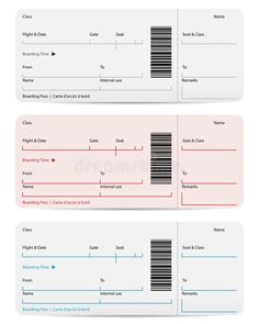 two blank airline tickets with barcodes on them royalty images and clippings