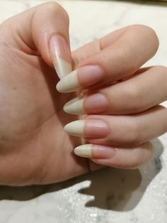 Long Almond Nails, Fashionable Nails, Swimming In The Ocean, Asian Nails, Neutral Nails, In The Ocean