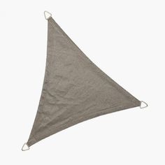 a gray triangle shaped object on a white background