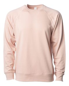 Icon Unisex Lightweight Loopback Terry Crewneck Sweatshirt - ROSE - XL | Independent Trading Co. Icon Lightweight Loopback Terry Crewneck Sweatshirt in Rose Size XL | Cotton/Polyester Blend Cotton Polyester Fabric, Sustainable Style, Wholesale Clothing, Online Shopping Clothes, 100 Percent, Unisex Sweatshirt, Crewneck Sweatshirt, Long Sleeve Tshirt Men, Polyester Fabric