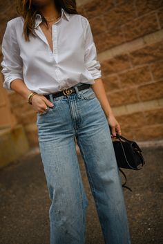 #Post Title﻿ | ﻿#Site Title | CHIC TALK Cream Button Up Shirt Outfits, Satin Shirt Outfit Jeans, Headshot Outfit, Loungewear Summer, Chic Business Casual, Shirt Outfits