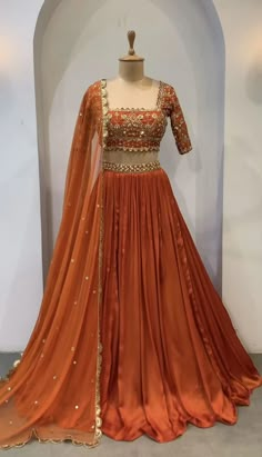 Gorgeous Rust Lehenga Choli With Dupatta Indian Designer Party Wear Lehenga Choli for Women Seqence Work Lenga Choli Red Bridal Wear Lehega - Etsy Bosnia and Herzegovina Rust Lehenga, Botas Outfit, Haldi Outfits, Sari Design, Simple Lehenga, Latest Bridal Lehenga, Indian Outfits Lehenga, Party Wear Lehenga Choli