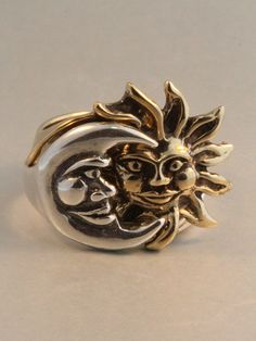 Shop handmade silver & gold jewelry. Ask for Free Pewter Bat or Dragon Ear Cuff with any order! Free domestic shipping on orders over $30. Original designs. Unique ear cuffs, nature charms and rings. Gold Crescent Ring With Sun And Moon Design, Gold Rings With Sun And Moon Design, Symbolic Gold Rings With Sun And Moon Design, Mystical Gold Rings With Sun And Moon Design, Mystical Crescent Rings With Sun And Moon Design, Symbolic Sun And Moon Open Ring, Eclipse Ring, Unique Ear Cuffs, Dragon Ear Cuffs