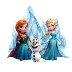 two frozen princesses standing next to each other