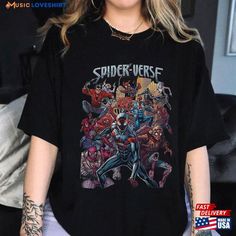 The Spider Verse Shirt Black Man Punk T-Shirt Classic Check more at https://musicloveshirt.com/product/the-spider-verse-shirt-black-man-punk-t-shirt-classic/ Punk Hoodie, Punk T Shirt, The Spider, Black Man, Spider Verse, Black Men, Black Shirt, Sweatshirts