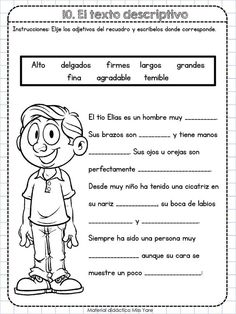 spanish worksheet for kids with pictures