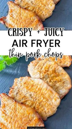 crispy and juicy air fryer thin pork chops