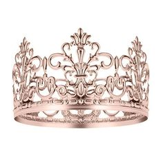 a rose gold crown ring with filigrees