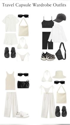 Capsule Wardrobe For Summer, Outfit Ideas 2023, Street Style 2023, Travel Capsule, Europe Outfits