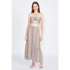 Add a trendy updated basic to your closet with this maxi skirt from Emory Park. Made with a Floral print, this high-rise skirt is comfortable to wear and provides an easy, secure fit with the invisible back zipper. Pair with the matching top to complete this ultimate summer look. Spring Long Maxi Skirt, Spring Relaxed Fit Tiered Maxi Dress, Spring Vacation Wide-leg Maxi Dress, Wide Leg Spring Maxi Dress For Vacation, Spring Maxi Dress With Relaxed Skirt, Spring Beach Maxi Dress With Wide Leg, Floral Print Midi Maxi Skirt For Brunch, Spring Lined Maxi Skirt, Spring Flowy Maxi Skirt