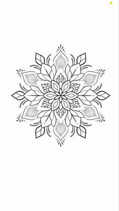 a black and white drawing of a flower