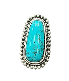 1.7" long natural turquoise adjustable ring, bronze double band Antique silver plate, nickel, lead, and chrome free Aztec Jacket, Pearl Hoop Earrings, Halloween Tees, Small Frame, Natural Turquoise, Boho Floral, Mini Dress With Sleeves, Adjustable Ring, Turquoise Jewelry