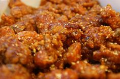 a close up view of some food in a bowl