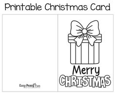 printable christmas card with presents on it