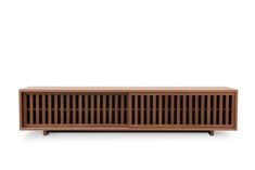 the sideboard with wooden slats on it