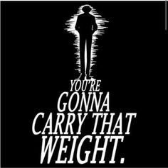 the movie poster for you're gon na carry that weight, which features a man