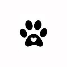 an animal paw with a heart on it