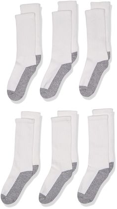 PRICES MAY VARY. Classic sport crew socks are perfect for active kids, school, play, and everyday Sensory friendly smooth toe seam provides less irritation and bulk for sensitive toes and feet Half cushion foot for added support and impact protection Ribbed leg support stays up on the leg and provides added support Cotton rich blend provides optimal softness and durability Sensory Friendly, Active Kids, School Play, Leg Support, Athletic Socks, 6 Packs, Big Boys, 6 Pack, One Pic