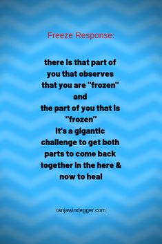 The freeze response during a traumatic event, childhood trauma, abuse... is beyond our control. So please be kind with yourself. Here's blog with more details on how or why this happens... #cptsd #depression #dissociation #flashback #anxiety Freeze Response, Recovery Road, Health Inspirational Quotes, Complex Post Traumatic, Motivational Quotes Inspiration, Eye Movement, Dissociation, Post Traumatic, Pinterest Profile