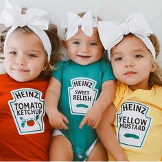 Halloween Costumes Family, Diy Pet Costumes, Mustard Relish, Tatum And Oakley, Sibling Halloween Costumes, Sibling Costume, Taytum And Oakley, Halloween Costumes For 3, Matching Costumes