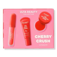 The Scoop: The ultimate lip care set designed to pamper and perfect your pout. This Ulta Beauty Collection Cherry Crush Lip Treatment Kit features three luxurious lip products that work in harmony to leave your lips irrestibly soft and smooth Makeup Remover Balm, Peachy Lip, Exfoliating Lip Scrub, Jelly Mask, Lip Jelly, Beauty Crush, Cherry Crush, Excess Skin, Lip Set