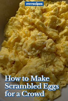 These eggs are just as super-fast as any other scramble, but they can hold for up to an hour in a low oven or slow cooker without turning into silly putty. Breakfast Buffets For A Crowd, Making Scrambled Eggs Ahead Of Time, Making Scrambled Eggs For A Crowd, Buffet Scrambled Eggs, Breakfast Egg Dishes For A Crowd, Scrambled Egg Recipes For A Crowd, Brunch Scrambled Eggs