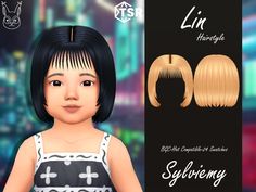 The Sims Resource - Lin Hairstyle (Toddler) Sims 4 Cc Korean, Asian Kids, Sims 4 Cc, Toddler Hair, Maxis Match, The Sims Resource, Sims Resource, The Sims 4, The Sims