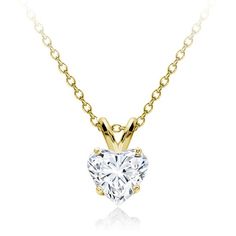 This diamond solitaire pendant is prong set with a heart-cut 1/3ct, 1/2ct, 3/4ct, or 1ct diamond. The diamond is H/I in color, and SI in clarity. Please select your desired carat weight below. Other color, clarities, and mounting styles are available. Please call for details. Luxury Elegant Heart Cut Solitaire Necklace, Classic Heart Solitaire Necklace With Diamond Accents, Luxury Diamond Solitaire Necklace With Heart Pendant, Classic Heart Pendant Solitaire Necklace With Diamond Accents, Classic Solitaire Heart Pendant Necklace With Diamond Accents, Classic Solitaire Necklace With Heart Pendant, Classic Diamond Necklace With Heart Pendant, Classic Heart Cut Solitaire Necklace With Diamond Accents, Heart Cut Solitaire Necklace With Prong Setting For Anniversary