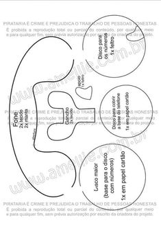 an image of the sewing pattern for a baby's pacifier and its instructions