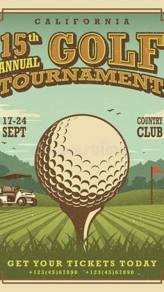 the 13th annual golf tournament poster